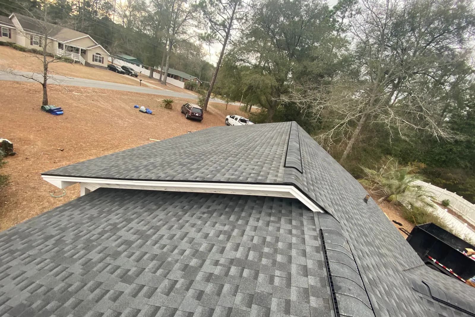 New architectural shingle roof on a Western North Carolina home